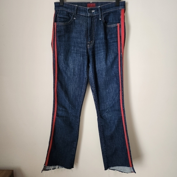 MOTHER | Insider Crop Step Fray Denim Jeans in Speed Racer - Size 25 - Picture 4 of 16